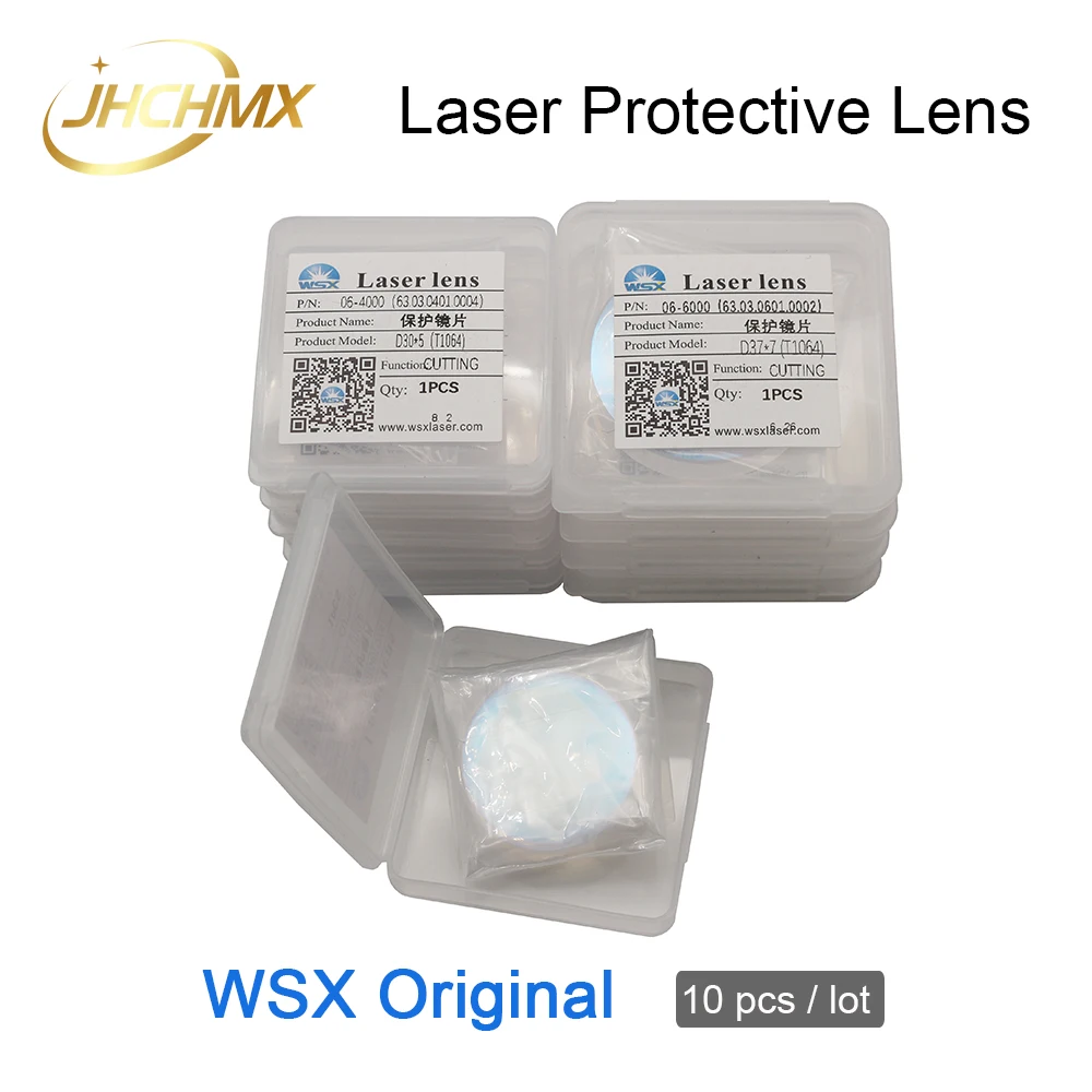 JHCHMX WSX Original Laser Protective Lens 25.4*4 30*2 30*5 37*7 Protective Windows Drawer For KC15 NC30 NC60 Head Parts