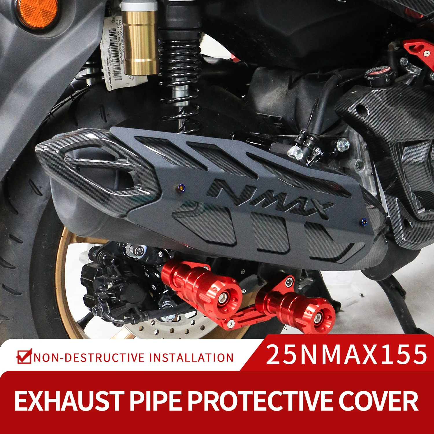 

Motorcycle Exhaust protector Heat Shield for Yamaha NMAX125 NMAX155 Nmax 125 155 2020 2021 2022 2023 2024 2025 Modified Parts