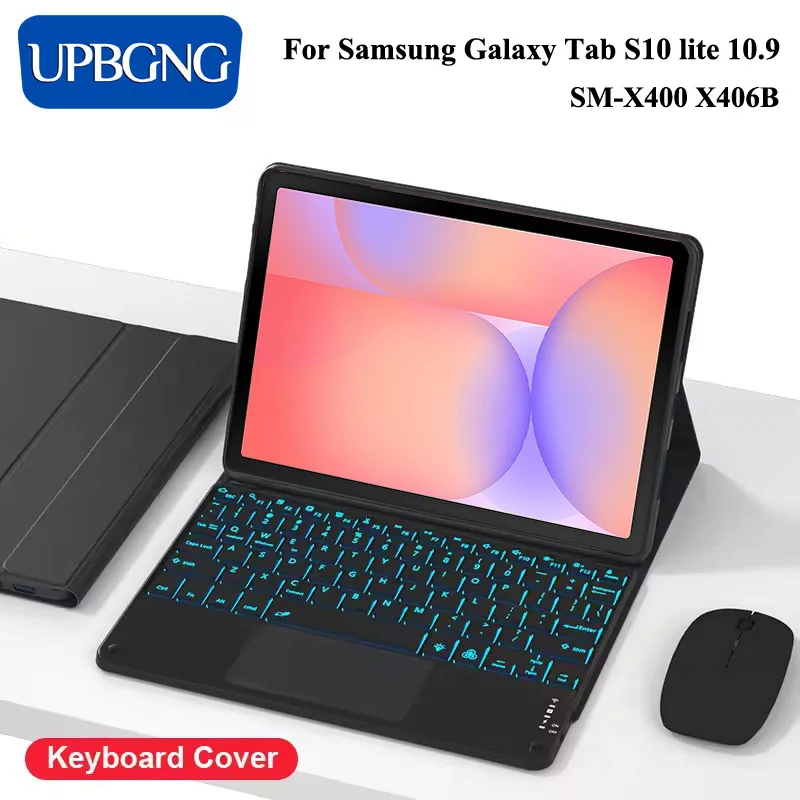 Touch Backlight Keyboard Case for Samsung Galaxy Tab S10 Lite S9 FE 10.9 Wireless Bluetooth Keyboard Cover for Tab S10 Lite Case
