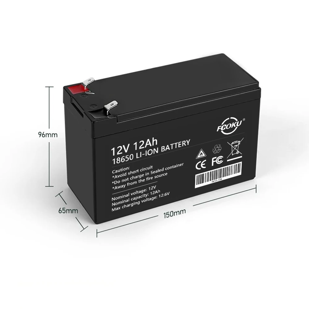 NEW 12V 12Ah 18650 Lithium Battery Pack 3S6P Built-In High Current 20A BMS For Sprayers Electric Vehicle Batterie+12.6V Charger