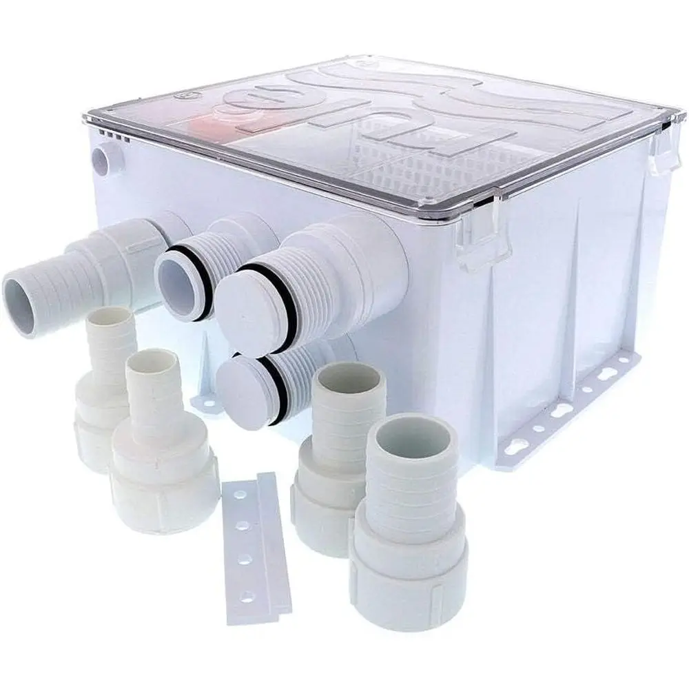 24V Shower Drain Box with 1100 GPH Pump