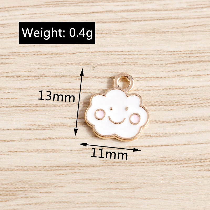 Tusember 10 Stück Cartoon Emaille Sonne Mond Stern Charms Anhänger für Halskette Ohrringe Armband DIY Schlüsselanhänger Schmuckherstellung Zubehör – Detail 8