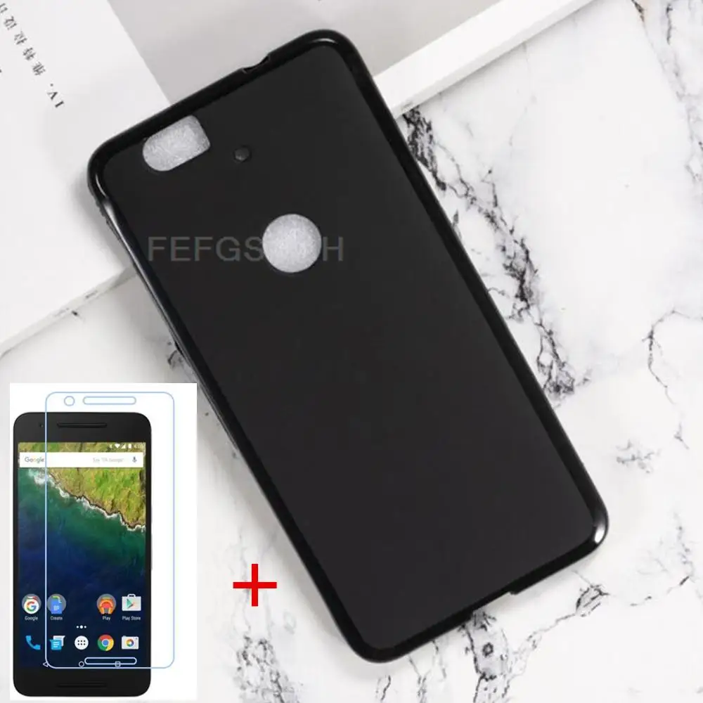 Funda de teléfono TPU suave antigolpes para Google Nexus 6P, 5,7 pulgadas, Huawei Nexus6P, cubierta de silicona, parachoques de vidrio templado