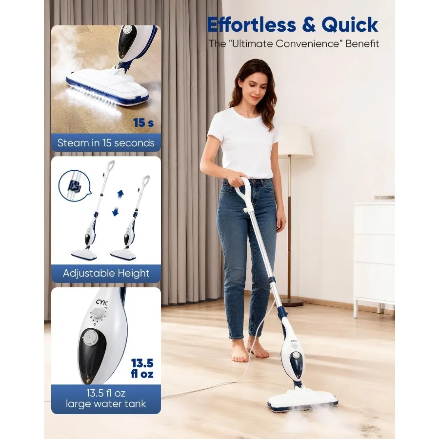 12 in 1 Handheld Steam Cleaner for Home Use with Powerful Steam Disinfection and Deep Cleaning Capability Ideal for Hardwood Fl