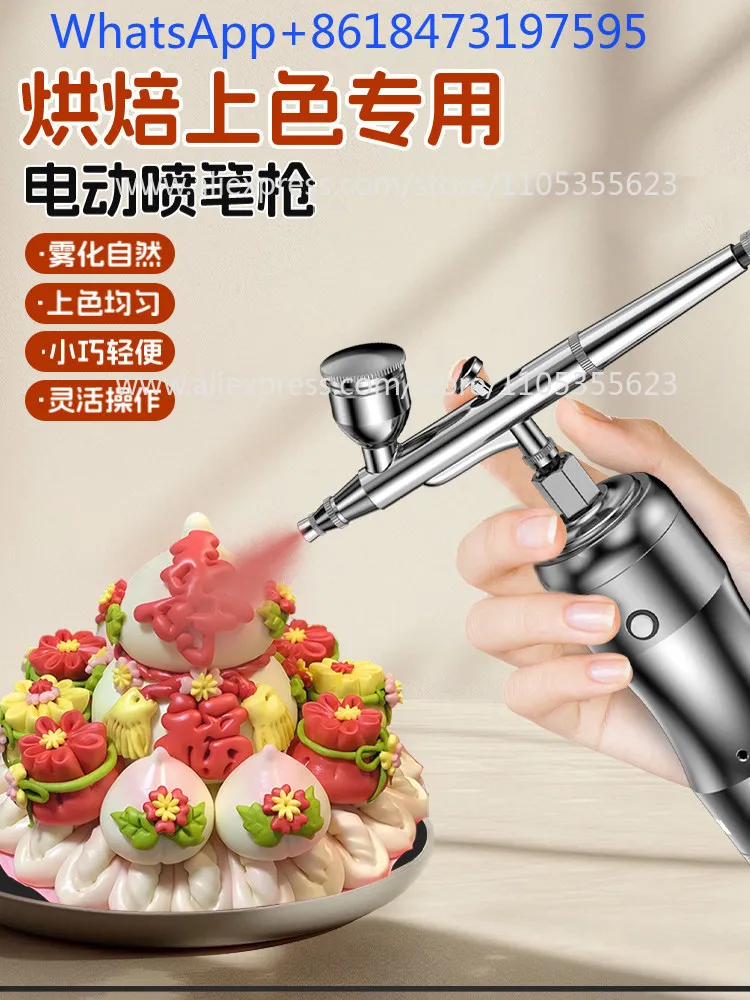Cake coloring spray gun Wireless handheld sandblasting machine Small spray gun Special pigment spray pen for baking