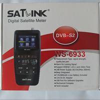 2025 WS-6933 DVB-S2 FTA C&KU Band Digital Satellite Finder Meter 2.1inch LCD Display Silicone Cover Lithium Battery WS6933 PK V8