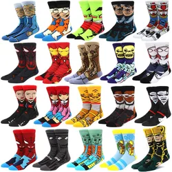 Hot Sale 1 Pair Anime Printed Socks Men's Women's Socks Cartoon Knee Cosplay Socks Hip Hop Adult Casual Socks