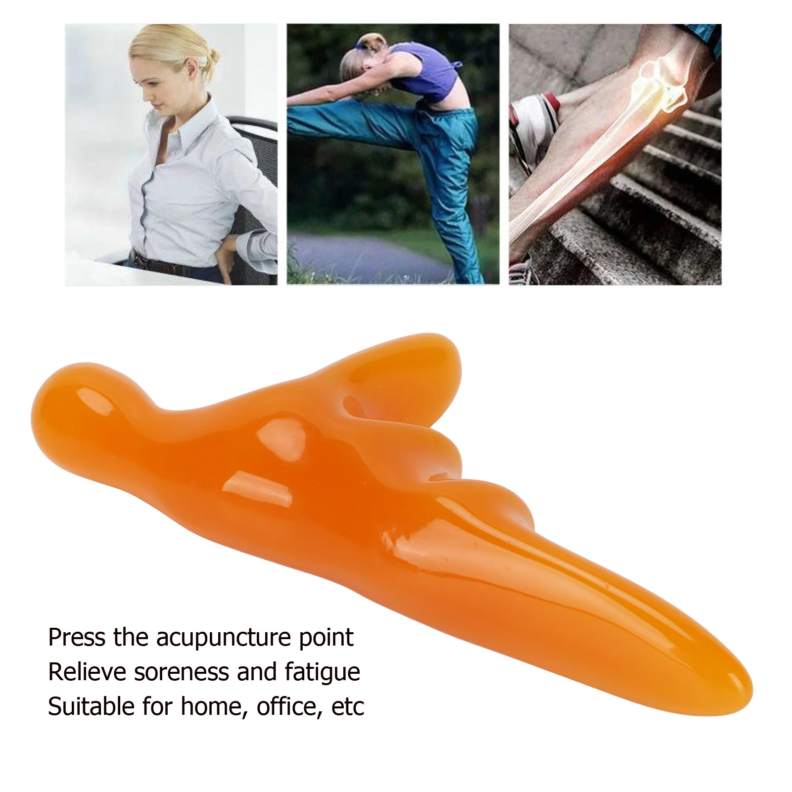 Foot Massage Stick Trigger Point T Bar Massage Tool Muscle Relax Soreness Relief Foot Acupressure Tissue Massage Stick