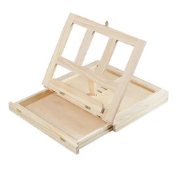 Wooden Table Easels For Painting Artist Folding Drawer Box Portable Desktop Laptop Accessories Suitcase Paint Easel Art Supplies