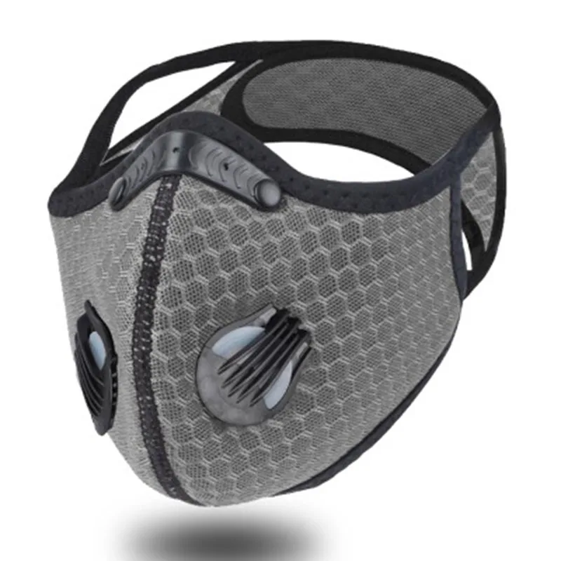 1PC winddicht fietsmasker met actieve koolfilter stofmasker PM2.5 wasbaar sportmasker buitensport trainingsmasker