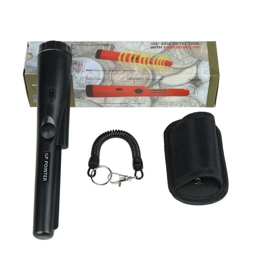 Portable Gold and Silver Metal Detector Portable Handheld Pin Pointer Wand, 360° Search Treasure Pinpointing Finder Probe