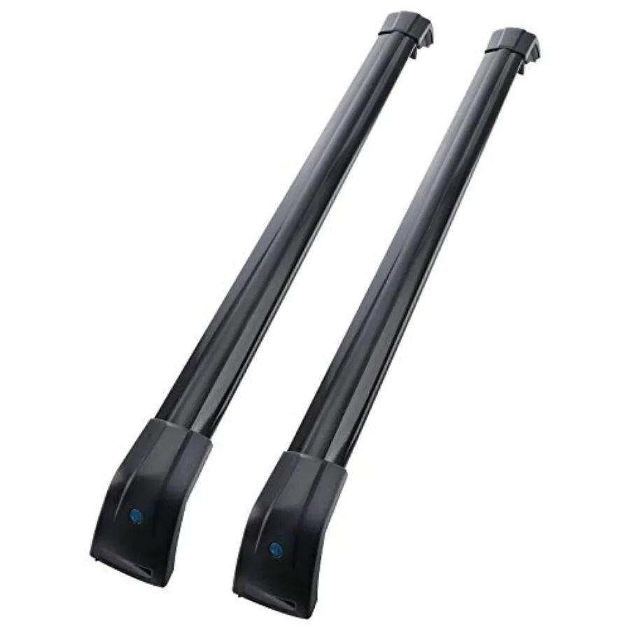 رف السقف العلوي عبر القضبان رف الأمتعة السكك الحديدية البضائع لسيارة جيب كومباس 20172021 الألومنيوم الأسود تصميم متين وخفيف الوزن لـ Ou #3