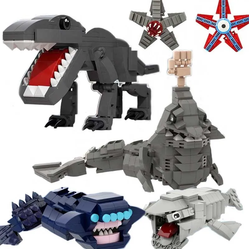 

New Subnautica Sea Monsters Building Blocks Toy Leviathan Sea Eater Bricks Gran Maja Bloop Action Figure Doll Model Gift