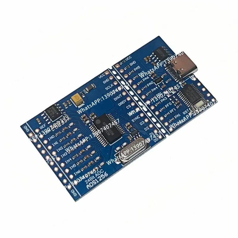 ADS1256 + STM32F030F4P6 High-precision acquisition module 8-channel 24-bit ADC conversion module