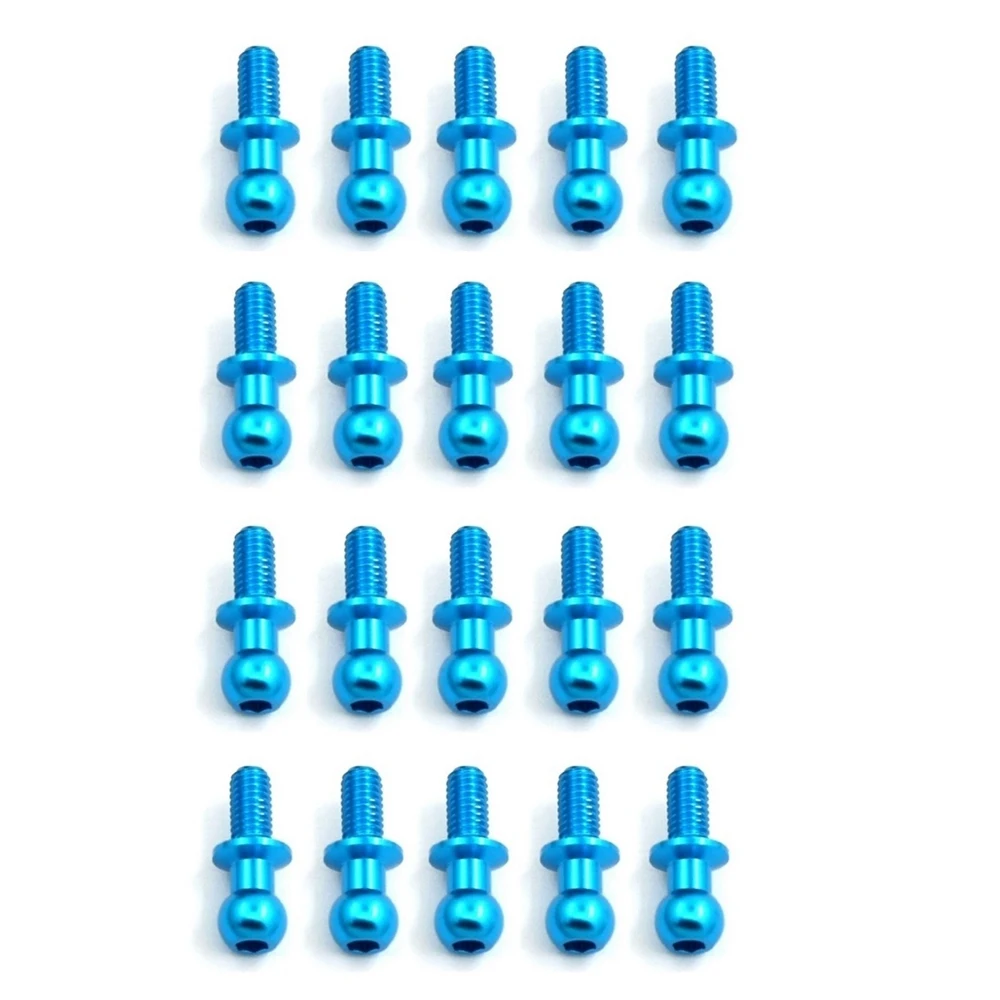 

20Pcs Metal M3 Hex Ball Head Screws for TT-01 TT-02 Sakura D4 D5 1/10 RC Drift Car Spare Parts Universal,1