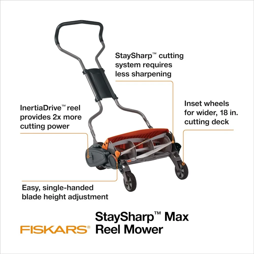 StaySharp Max Reel Push Lawn Mower - 18