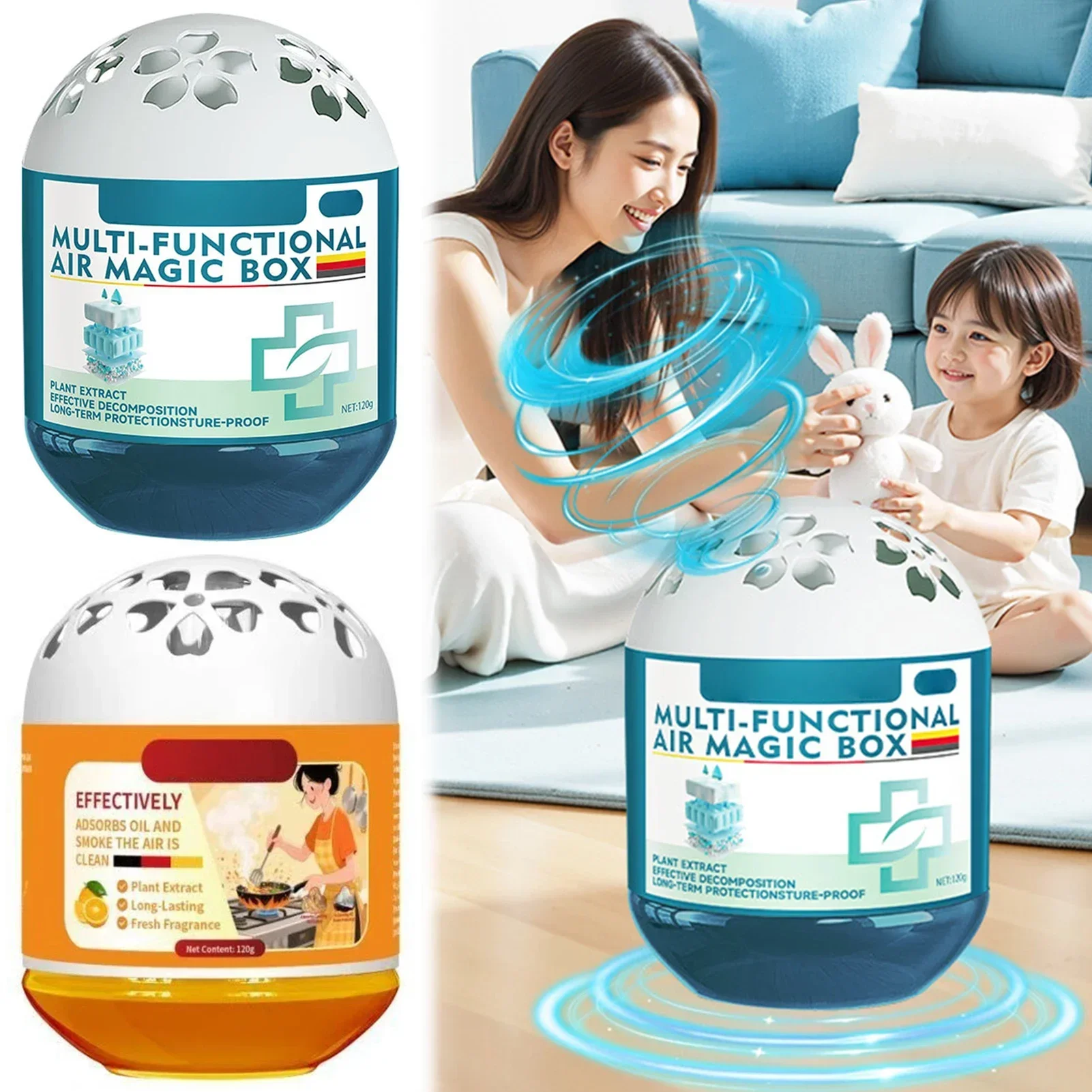 Air Magic Box Purifier - Multi Functional Dust Remover & Odor Eliminator, Strong Suction Air Cleaner for Long Lasting Freshness
