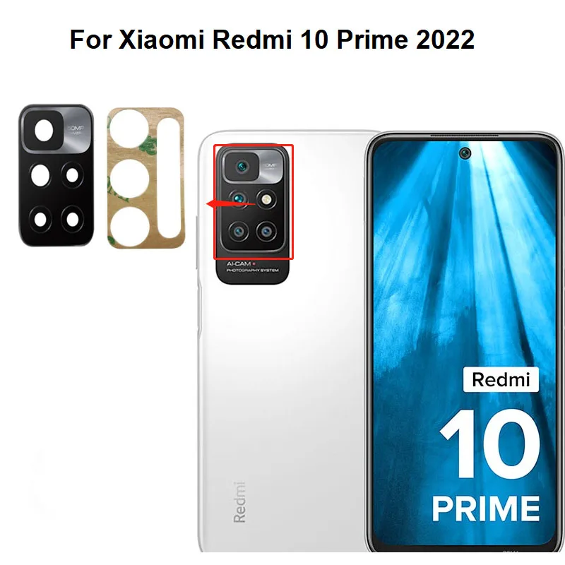 For Xiaomi Redmi Note 10 10C 11 11S PRO + Max Prime 10T 11T 10S 10A 4G 5G 2022 Back Rear Camera Glass Lens With Glue Sticker