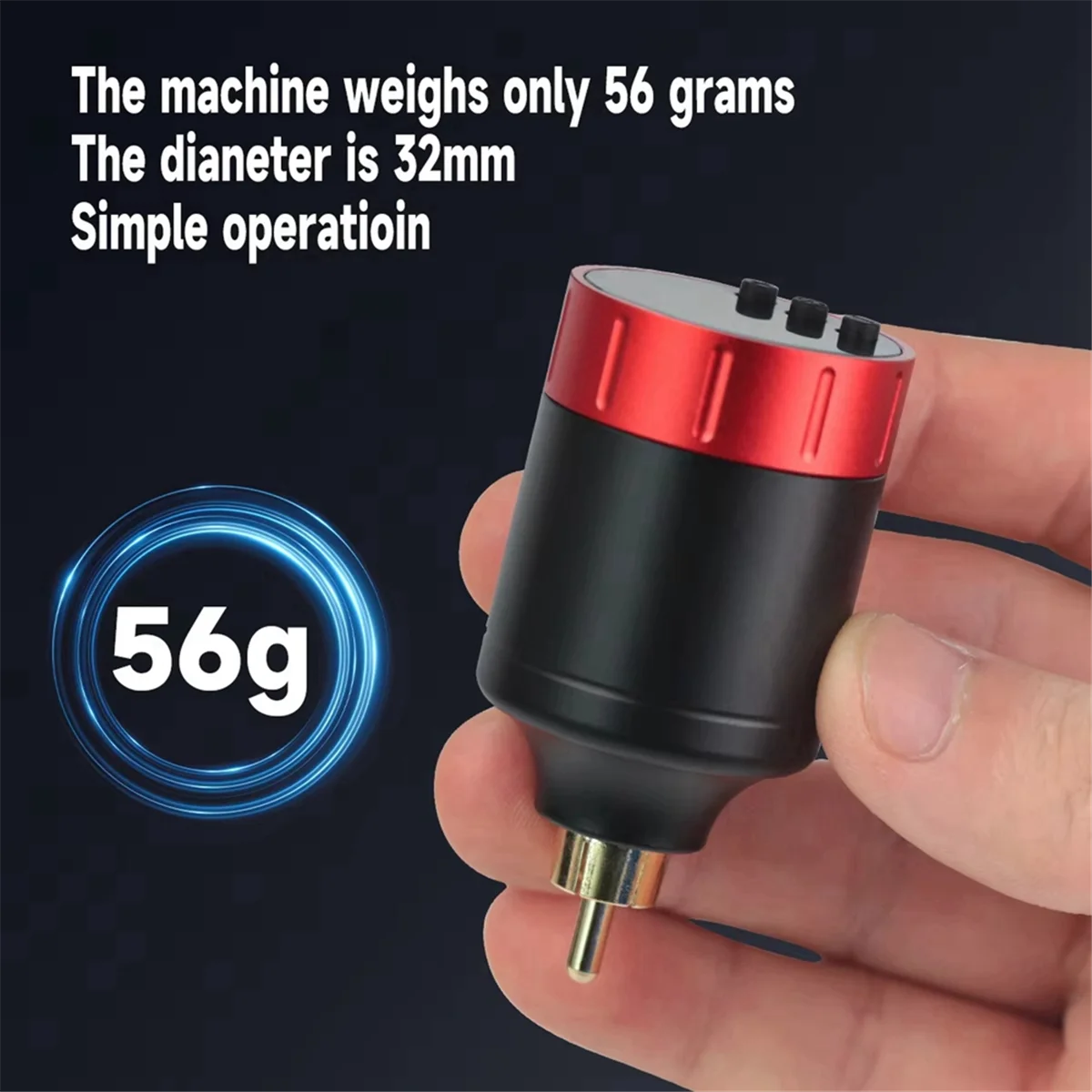 A002 ミニコードレスタトゥー電源 1350mAh ディスプレイポータブル充電式バッテリータトゥーマシンペンインターフェイス A