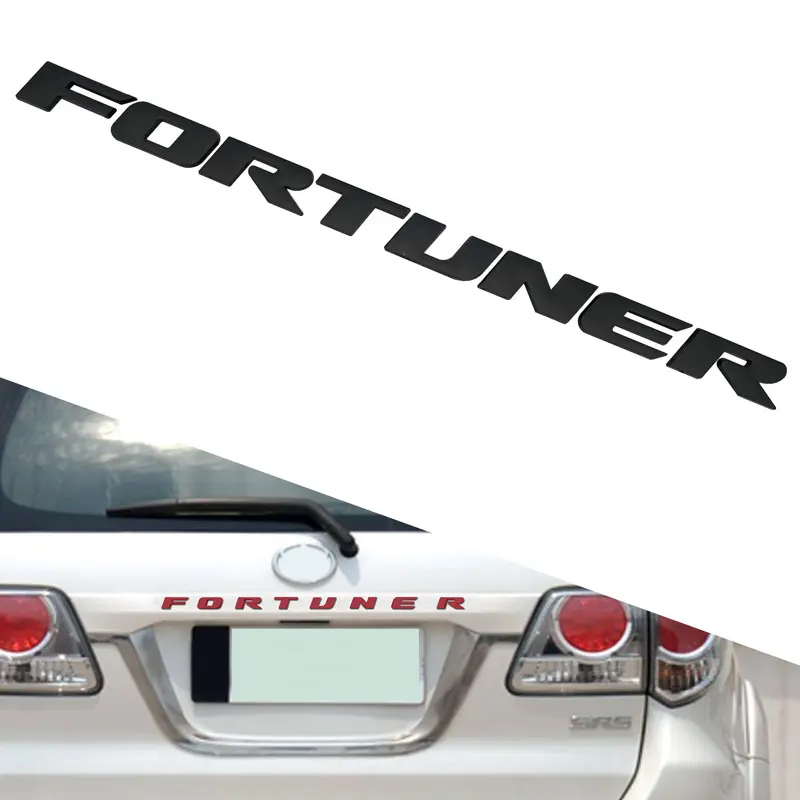 Autocollant 3D chromé pour Toyota Fortuner, emblème ABS pour carrosserie avant et arrière, logo Fortuner, accessoires de style automobile