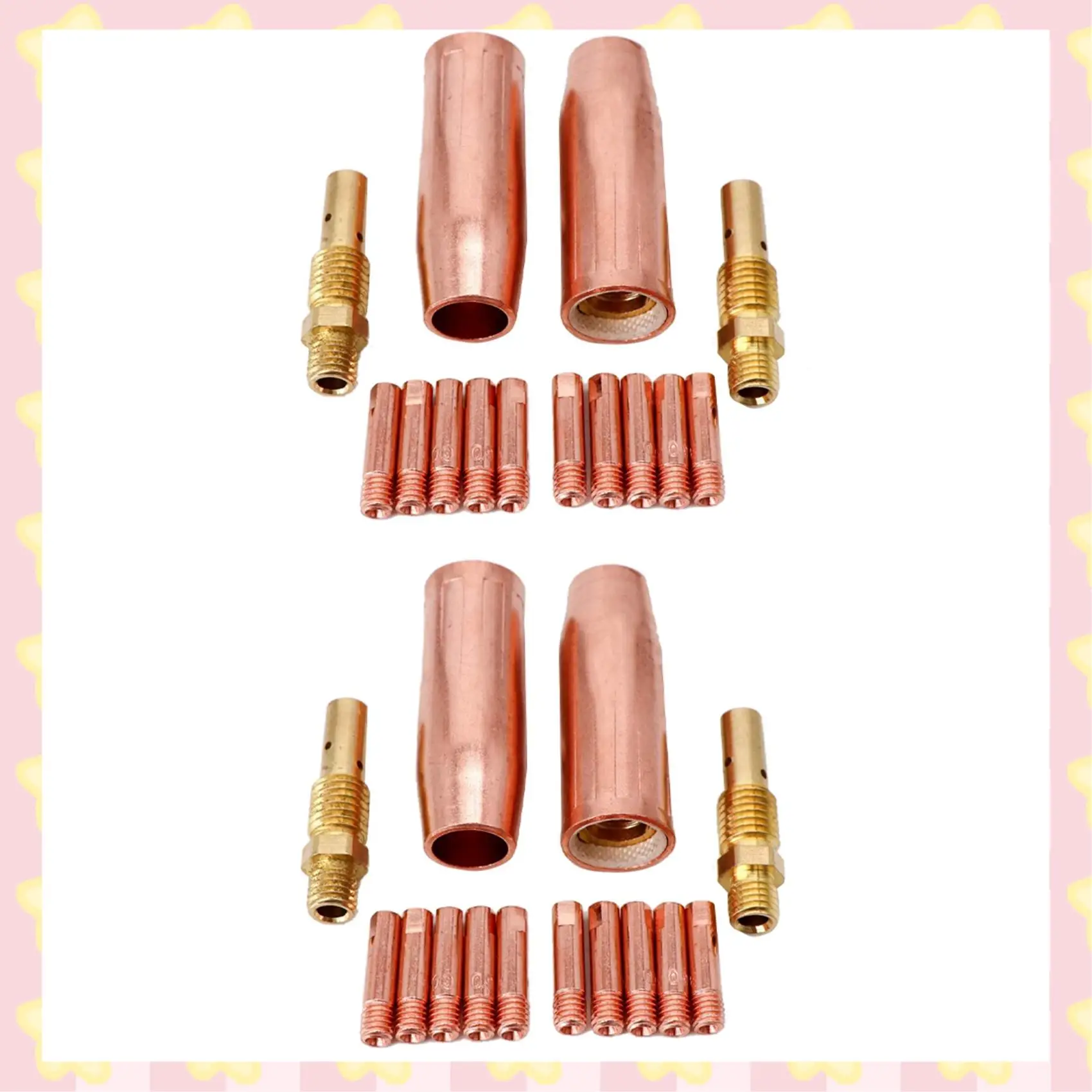 

AB51 28Pcs Mig Welding Torch Accessories Kit For Tweco Mini /1 & Lincoln Magnum 100L MIG Welder Nozzle Tip Kit