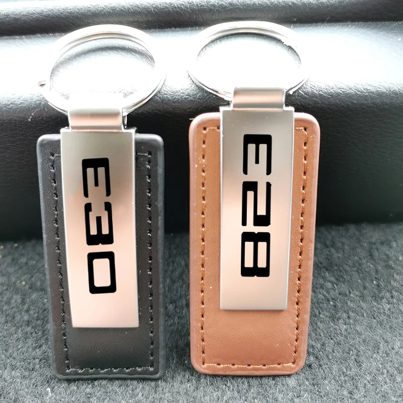 جديد المعادن الجلود سيارة المفاتيح مفتاح سلسلة حلقية ل BMW E28 E30 E34 E36 E39 E46 E52 E53 E60 E61 E62 E70 E71 E83 E84 E90 E91 E92 #3