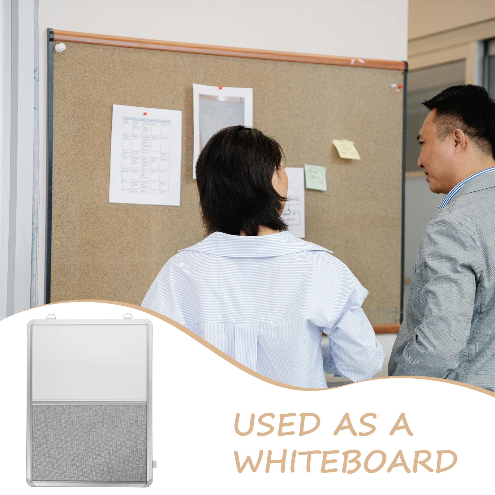 

Wall Hanging Whiteboard Multifunction Lint Bulletin Board Office Display Message Board Wall Mount Decorative Notice Board