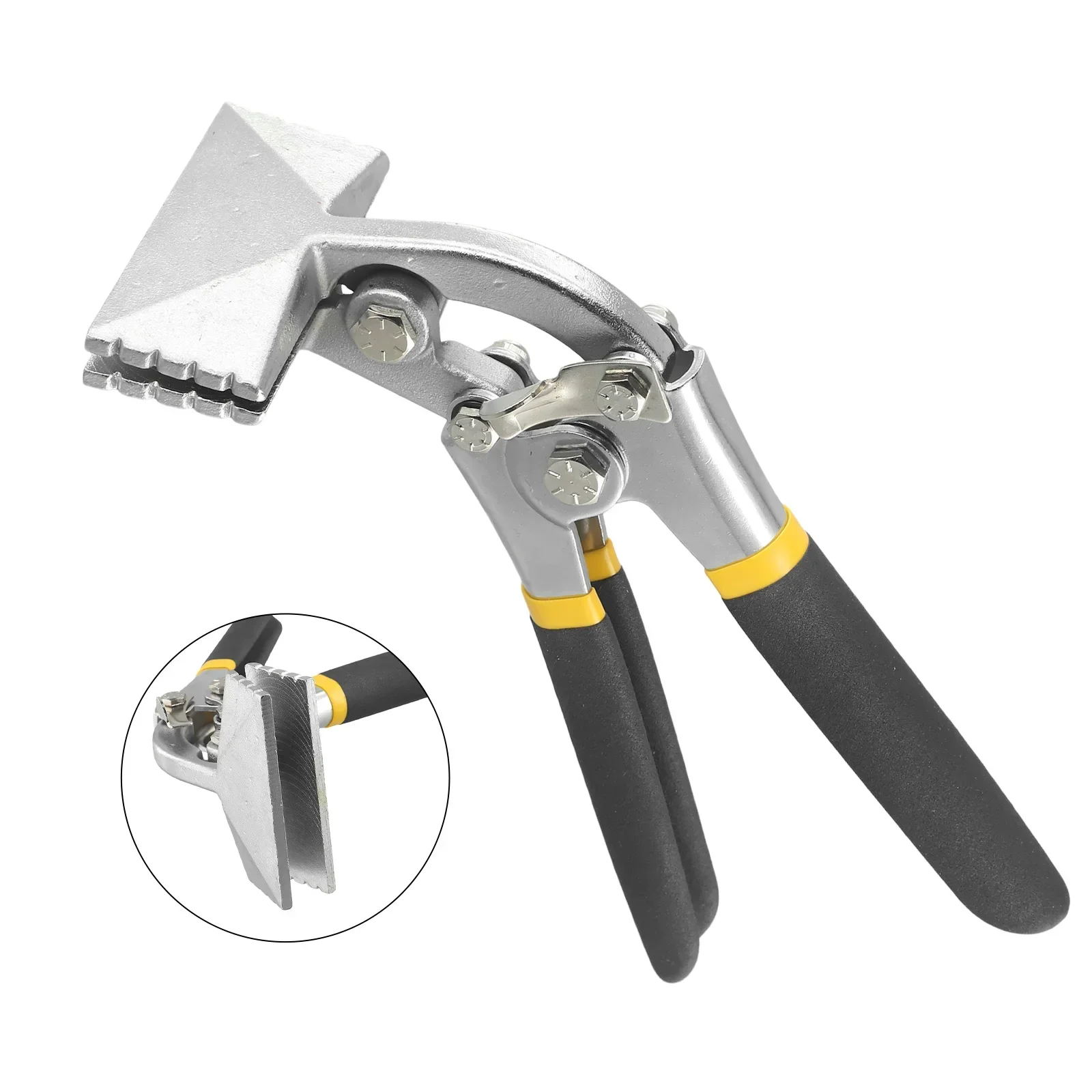 Sheet Metal Hand Seamer 3 Inch 6 Inch Straight Jaw Manual Metal Bender Tool Offset Handle Hand Seamer Folding Bending Pliers