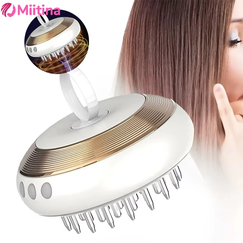 

EMS Electric Scalp Applicator Comb Laser Vibration Massage Hair Regrowth Hair Loss Treatment Comb with Liquid Guide New Design