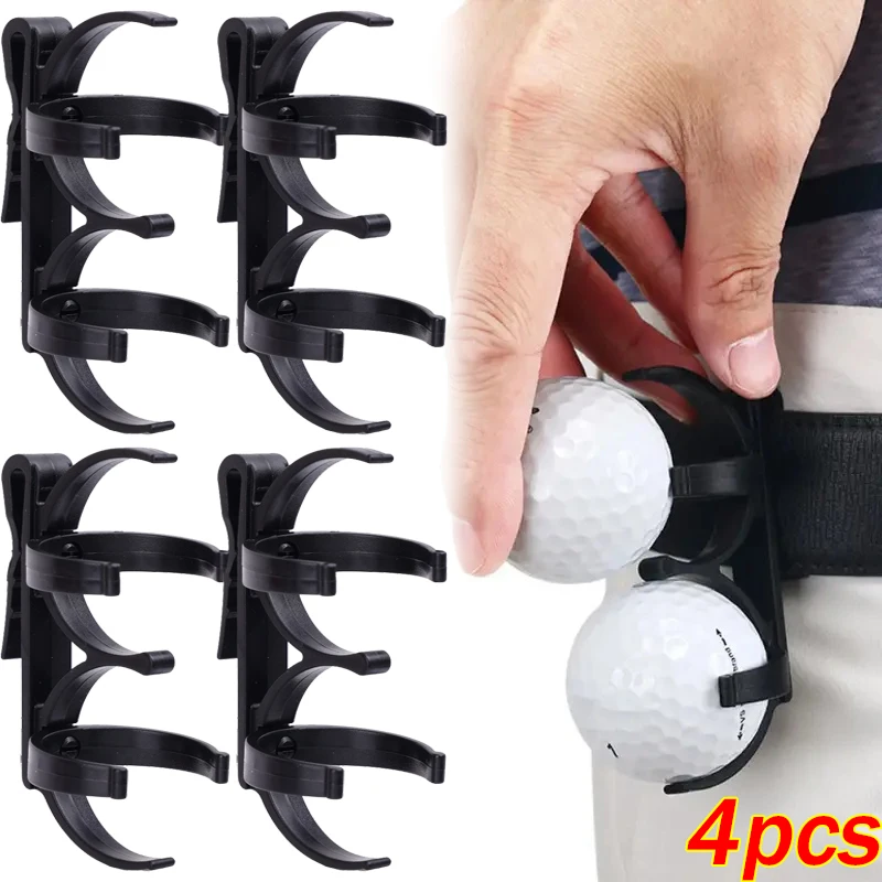 4/2Pcs Golf Fan Supplies Rotatable Folding Ball Clip Stadium Accessories Waist Can Hold Two Balls Rotating Double Ball Clips