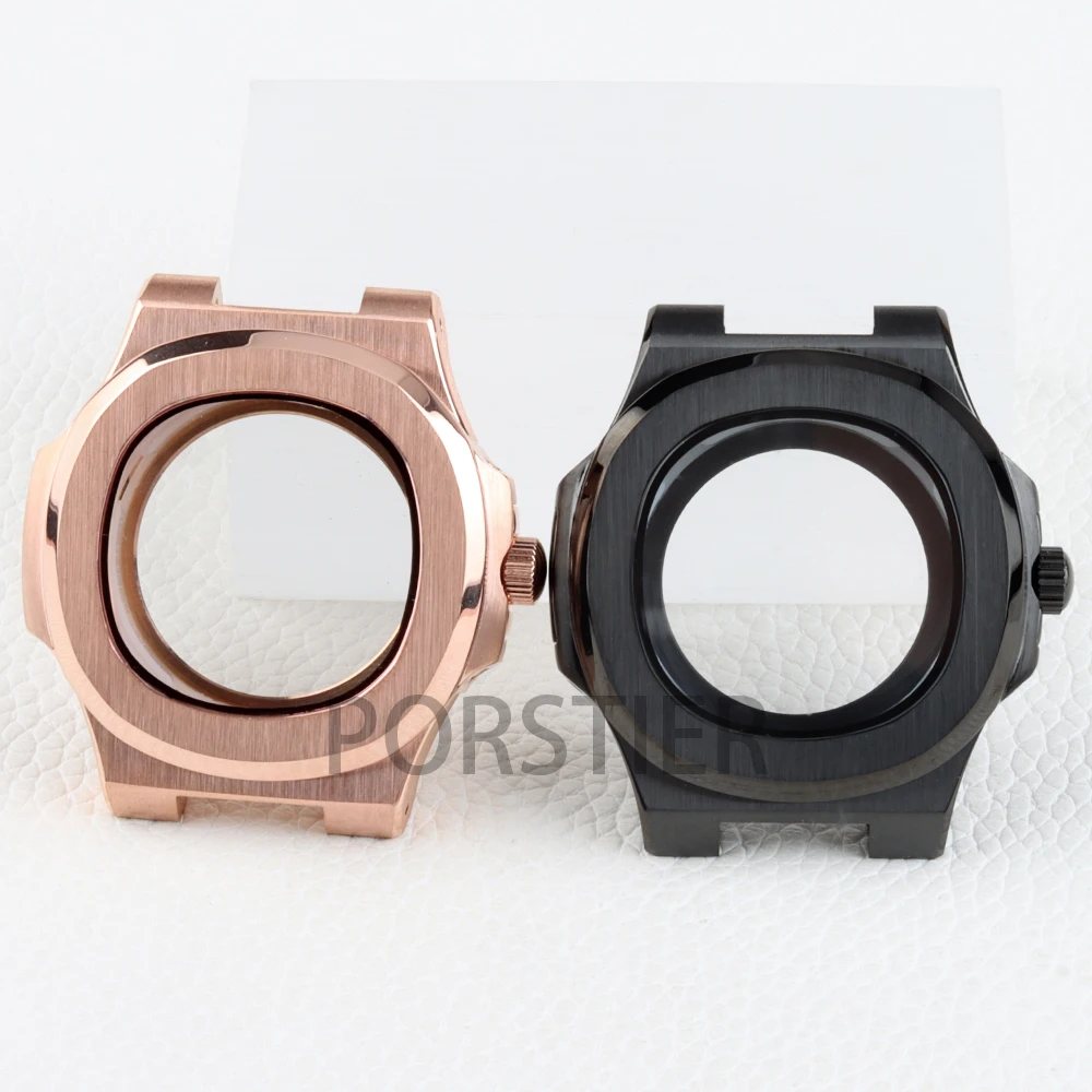 

Rose Gold/Black/Silver NH35 Case 40mm for Nautilus NH35 NH36 NH38 Movement 29.8mm Dial Solid 316L Stainless Steel Watch Case