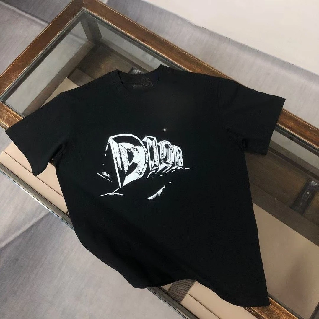 تي شيرت عصري جديد بأكمام قصيرة مطبوع عليه حروف للرجال والنساء، قميص فضفاض وكاجوال متعدد الاستخدامات برقبة دائرية، مكانة