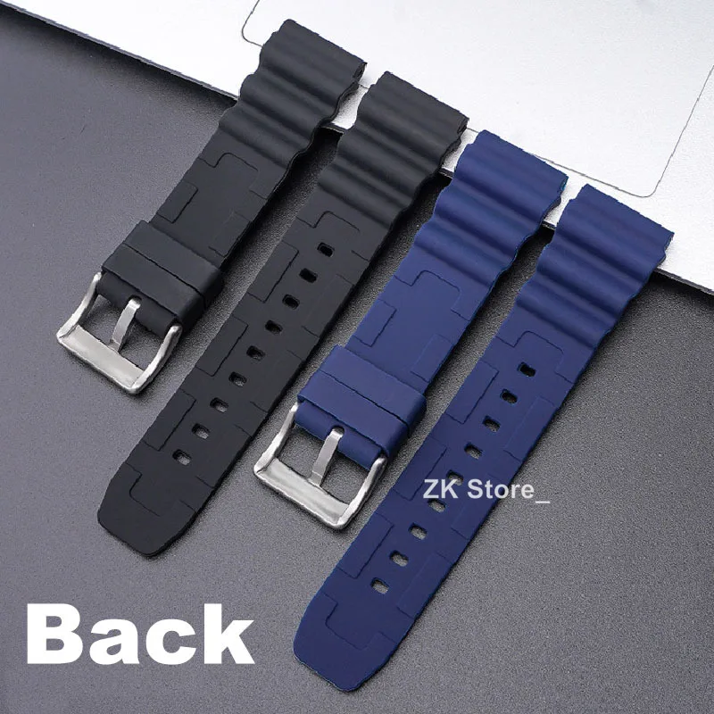 22mm Silicone Band for Seiko Rubber Strap 20mm Sport Waterproof Diving Men Rubber Replacement Bracelet Band Watch Accessories