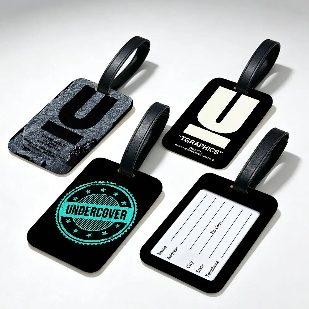 Brand U-Undercover Lightweight Anti lost PVC Luggage Tag Removable Info Card Sleeve Backpack Travel Accessory