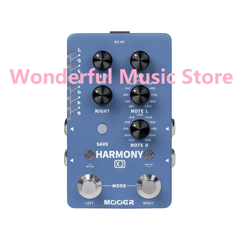 

MOOER Harmony X2 Double Pedal Nail Double Channel Harmony Single Block Effect Mixer & Independent two output modes