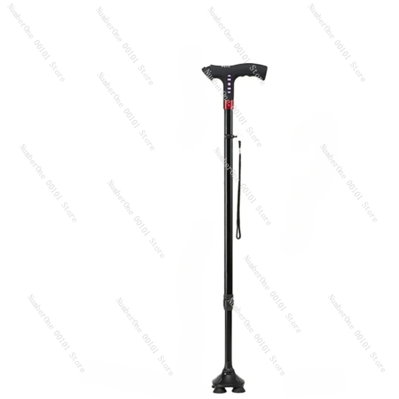 

The new smart crutches for the elderly multi-functional radio four-foot non-slip aluminum alloy cane crutches will sell gifts