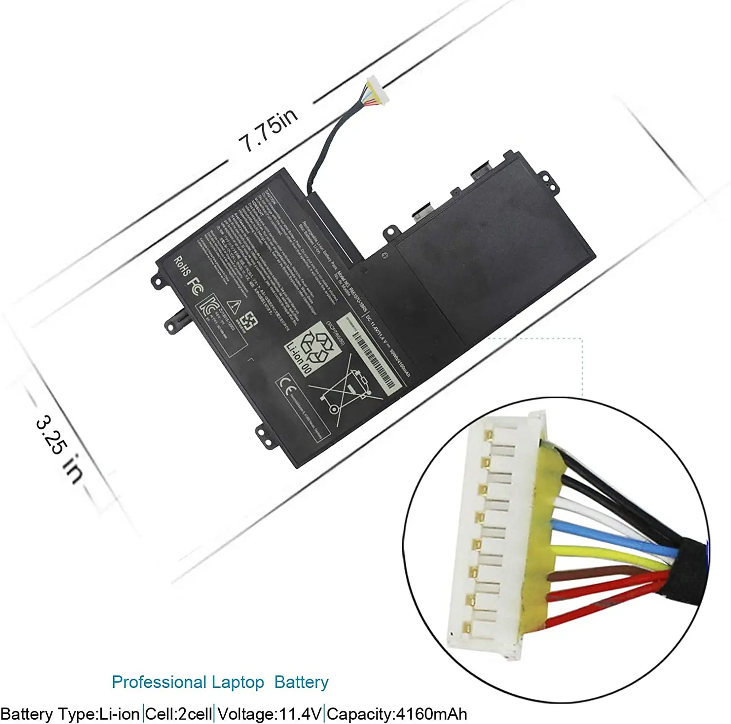 Imagem -05 - Bateria Portátil para Toshiba Satellite U940 E45t E45t-a4100 E45t-a4200 E45t-b4106 E45t-b4204 E55-a5114 E55t-a5320 Novo Pa5157u1brs