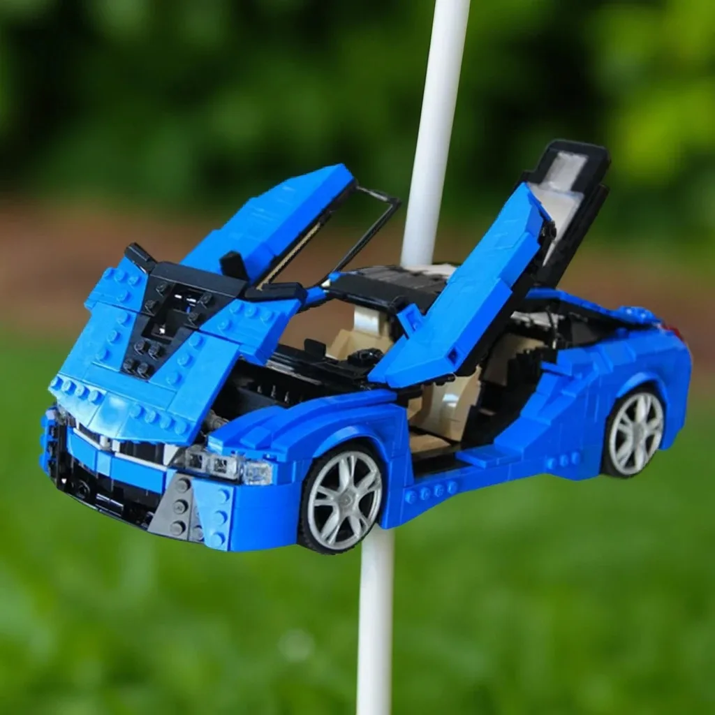 

1429 шт. BMWer i8 MOC гибридный спортивный автомобиль с ножничными дверями и футуристическим дизайном, образовательные строительные блоки «сделай сам», игрушки на день рождения, подарок