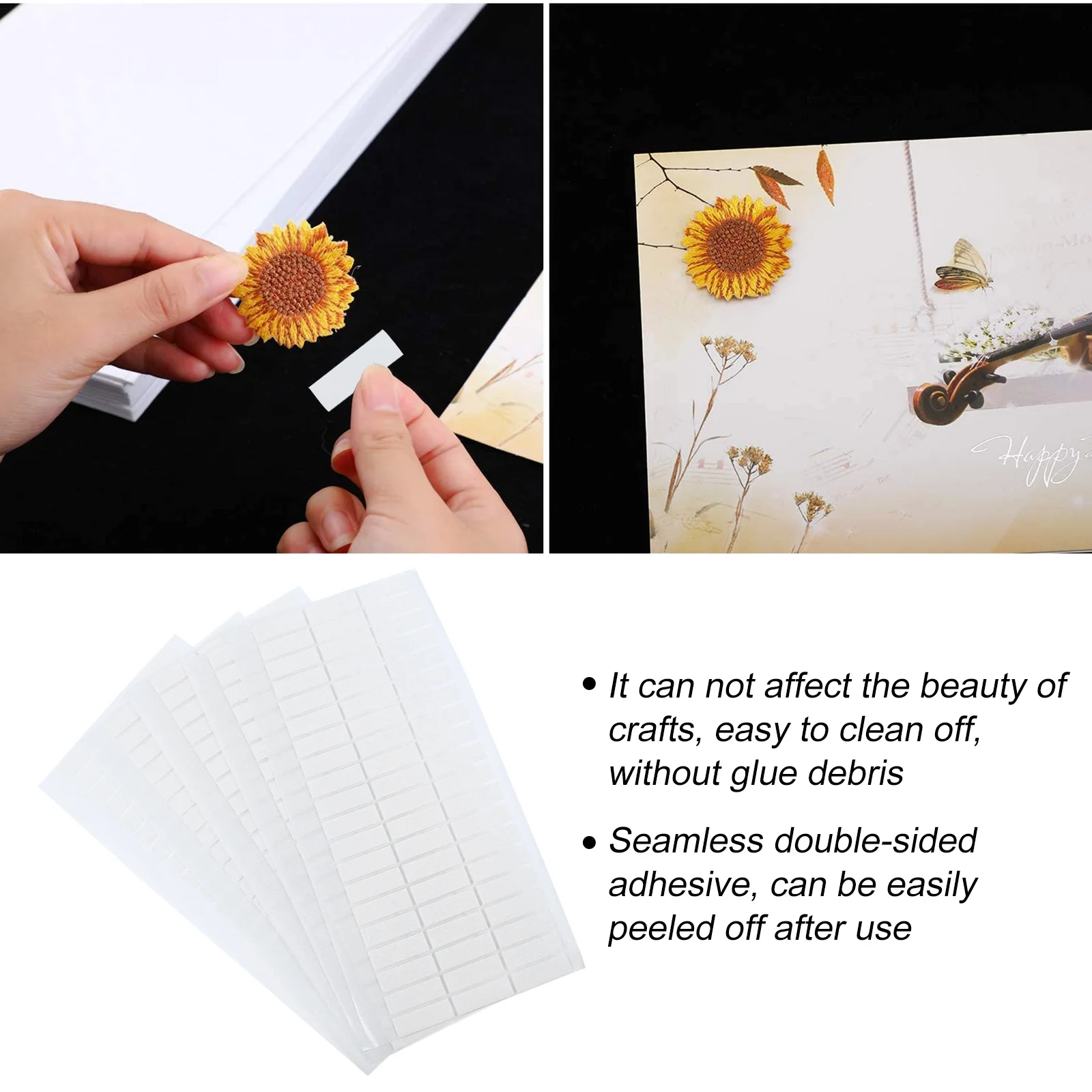 60 قطعة شريط لاصق على الوجهين إيفا شرائط لاصقة سلسة قابلة للنزع الحرفية الديكور Diy بها بنفسك لوازم تصاعد الشريط للجدران