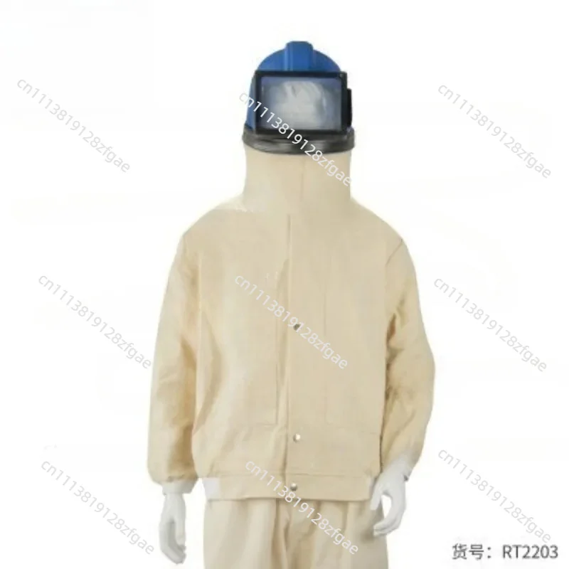 Helmet-type sandblasting protective clothing, double-layer protection and comfortable air intake