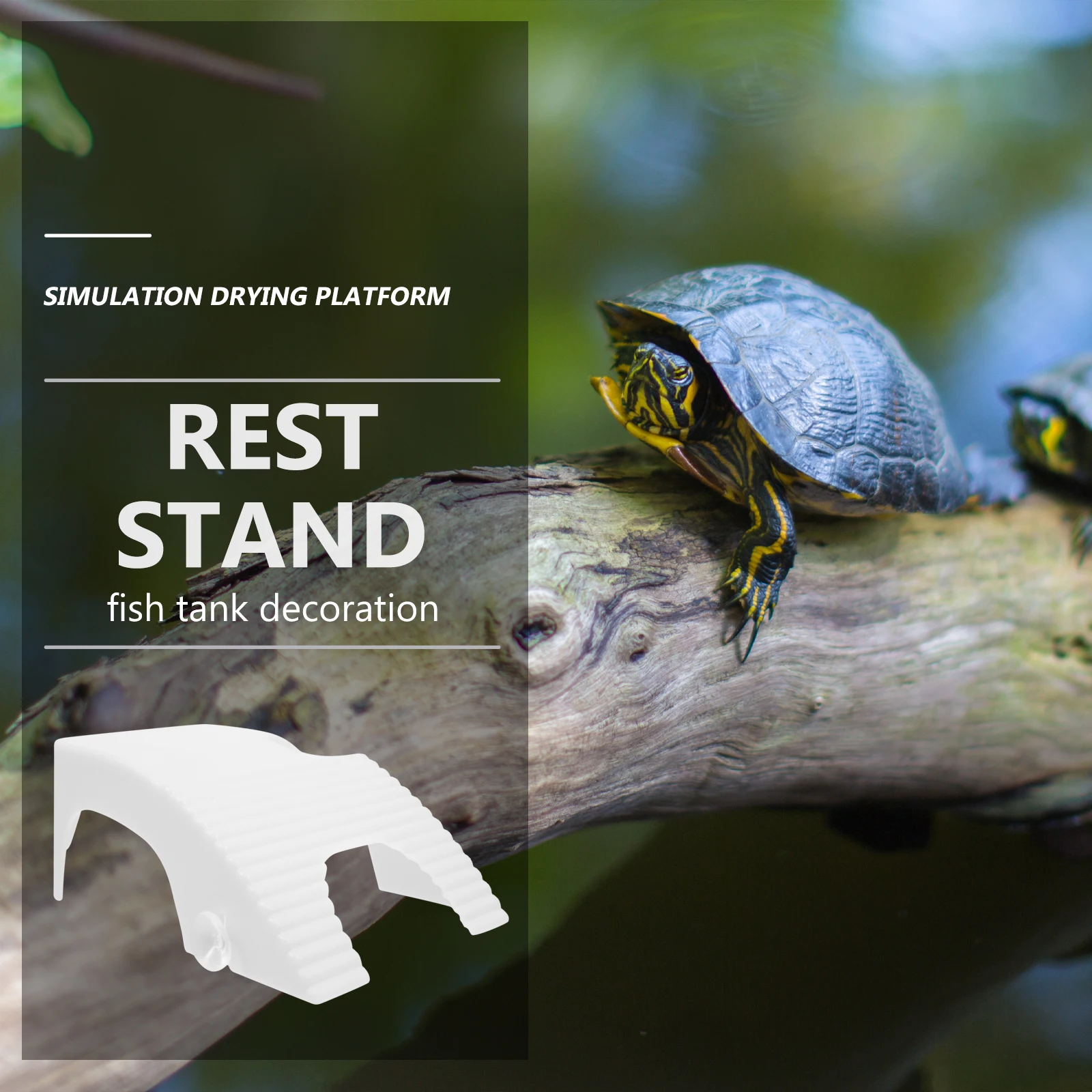 

Turtle Basking Platform Tortoise Floating Platform Reptile Climbing Stone ABS Durable Basking Resting Terrace for Water