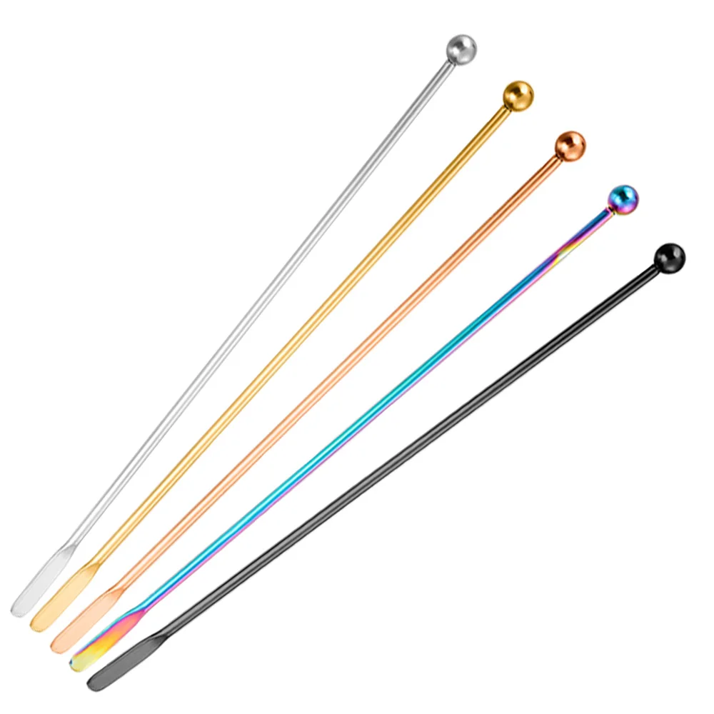 5Pcs Metal Cocktail Stirrers Made of High-Quality 304 Stainl