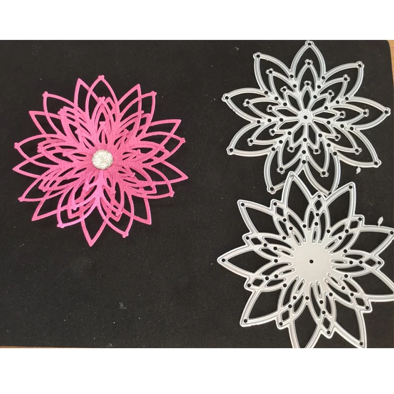 

Twin Flower Type Metal Cutting Dies Embossing Diecut 2025 New for Diy Card Making Scrapbooking Crafting Supplies