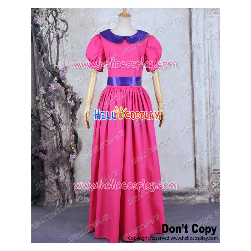 

Princess Bubblegum Bonnibel Bubblegum Bonnie Cosplay Costume Dark Pink Maxi Dress