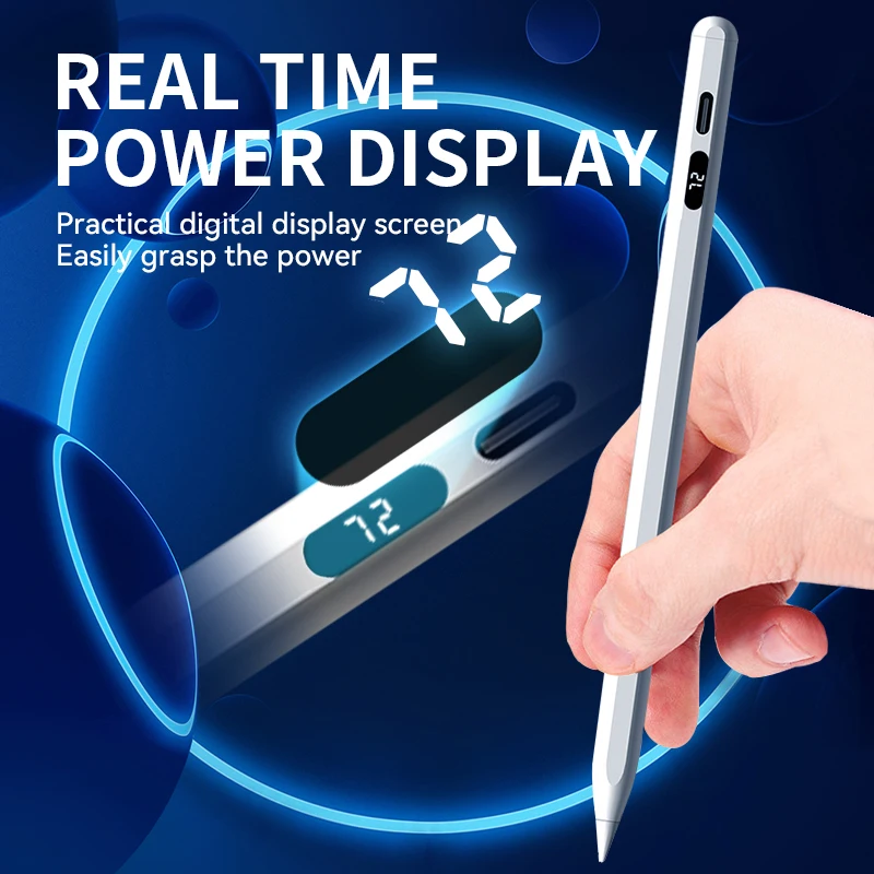 Universal Stylus Pen with Digital Power Display Capacitive Touch Pencil for Apple iPhone iPad Google Xiaomi HUAWEI Tablet Phone