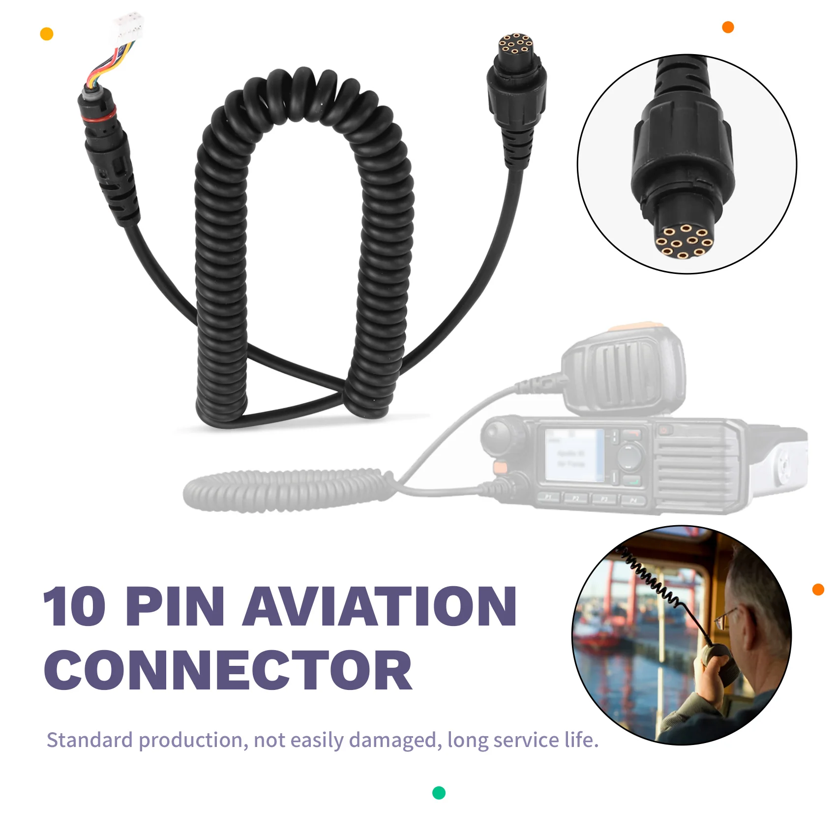 

FULL-SM16A1 Walkie Talkie Microphone Speaker Spare Cable For Hytera MD780/G MD782U Microphone Speaker Spare Cable