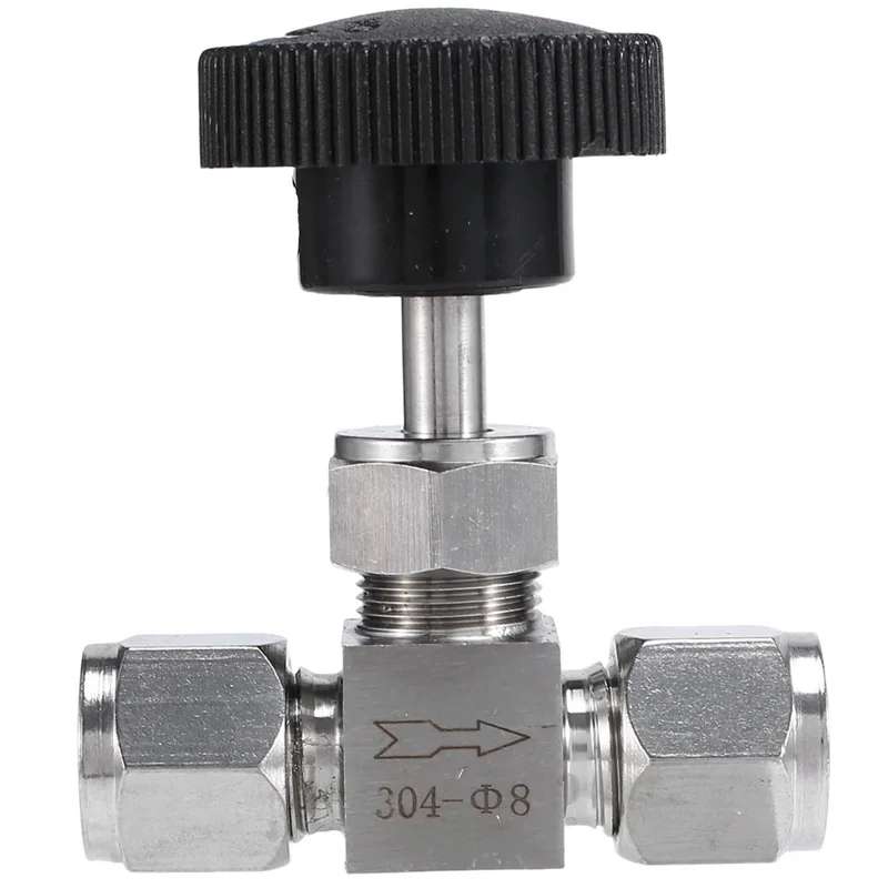 

Adjustable Needle Valve O.D 8mm Tube Stainless Steel 304 High Pressure Acid Proof Straight Card Set Crane