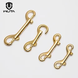 WUTA 100% Brass Double Ended Snap Hooks Bolts Trigger Clip Leather Strap Lobster Hook Heavy Duty Luggage Pet Rope High Strength