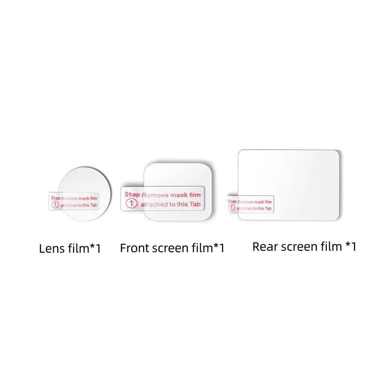 3pcs Tempered Glass Films Lens Screen Explosion-proof Protection Film for DJI Osmo Action 3/ Action 4 Camera Accessories