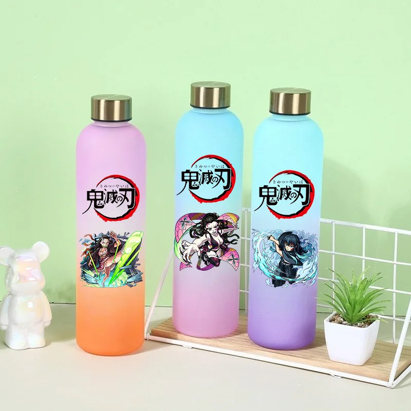 900Ml Demon Slayer Anime Water Cup Boy Girl Sports Water Bottle High Value Outdoor Large Capacity Camping Drinking Tools Gift